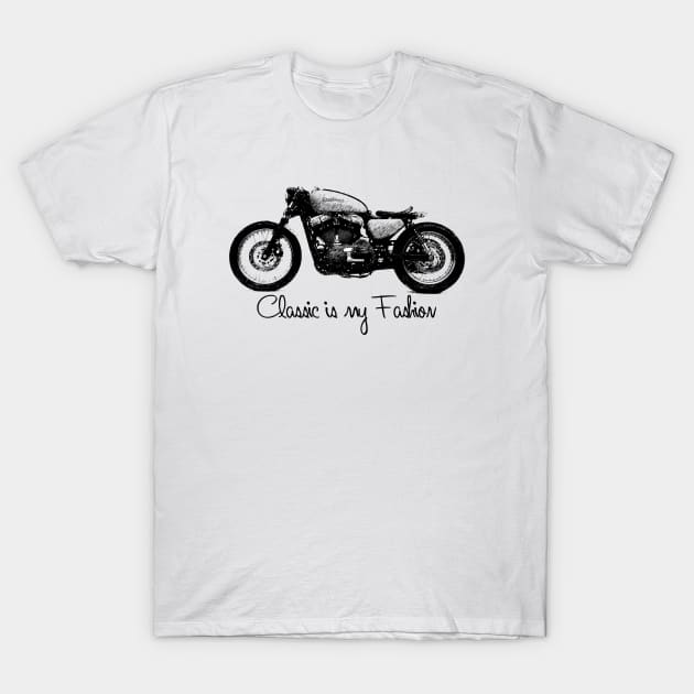 Classic Motor Bike T-Shirt by Illustro Art